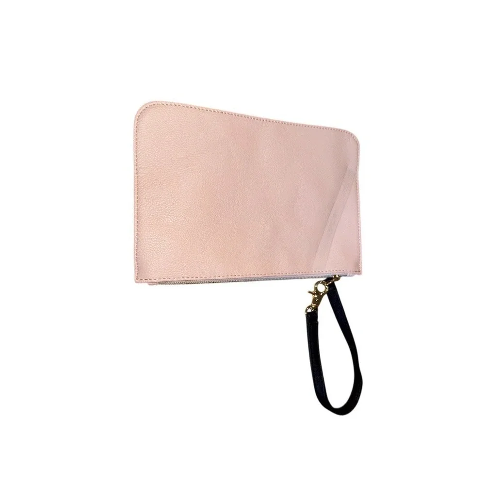 Betsey Johnson Wristlet Clutch Womens Small Blush‎ Pink Zip Floral Lined